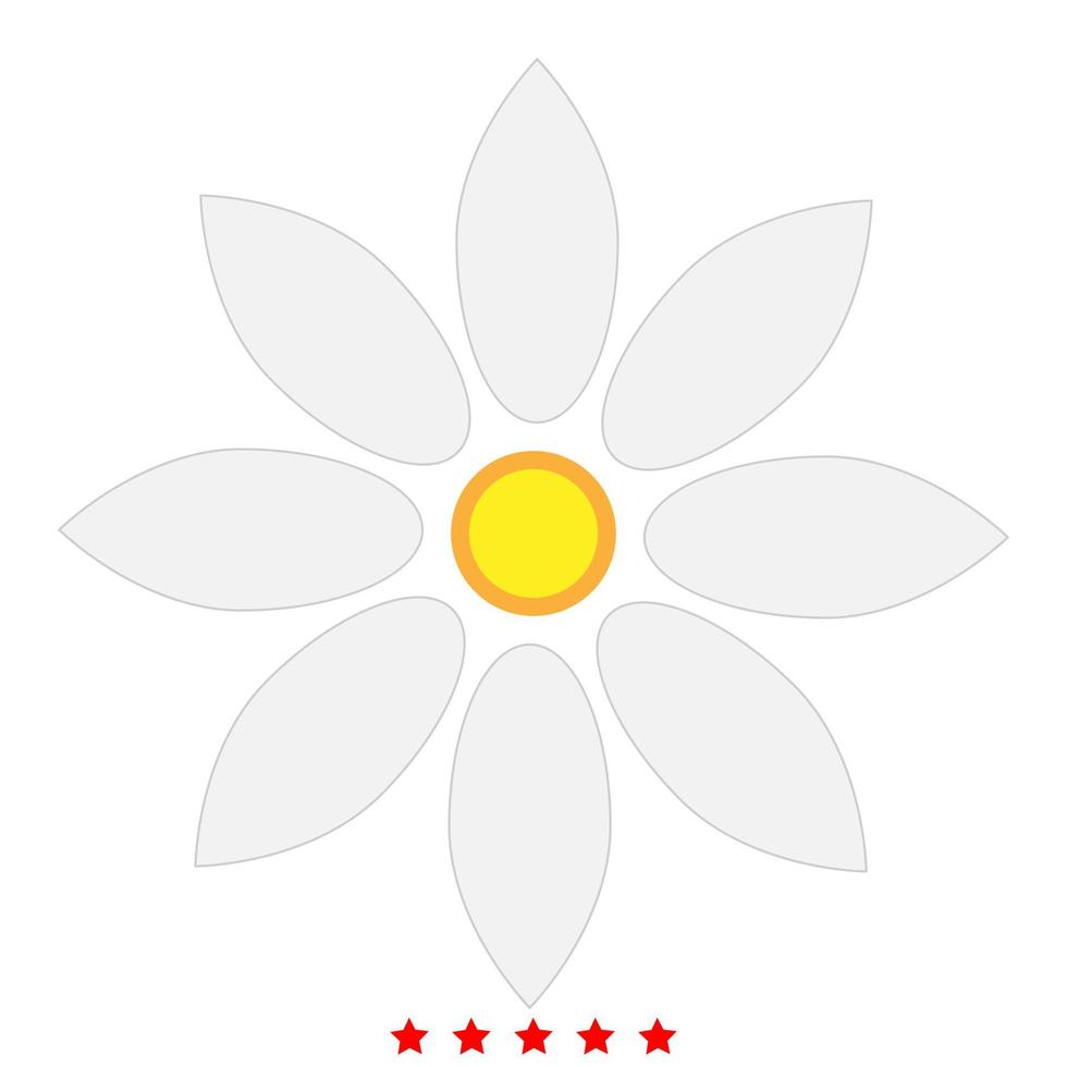 icono de flor estilo plano vector