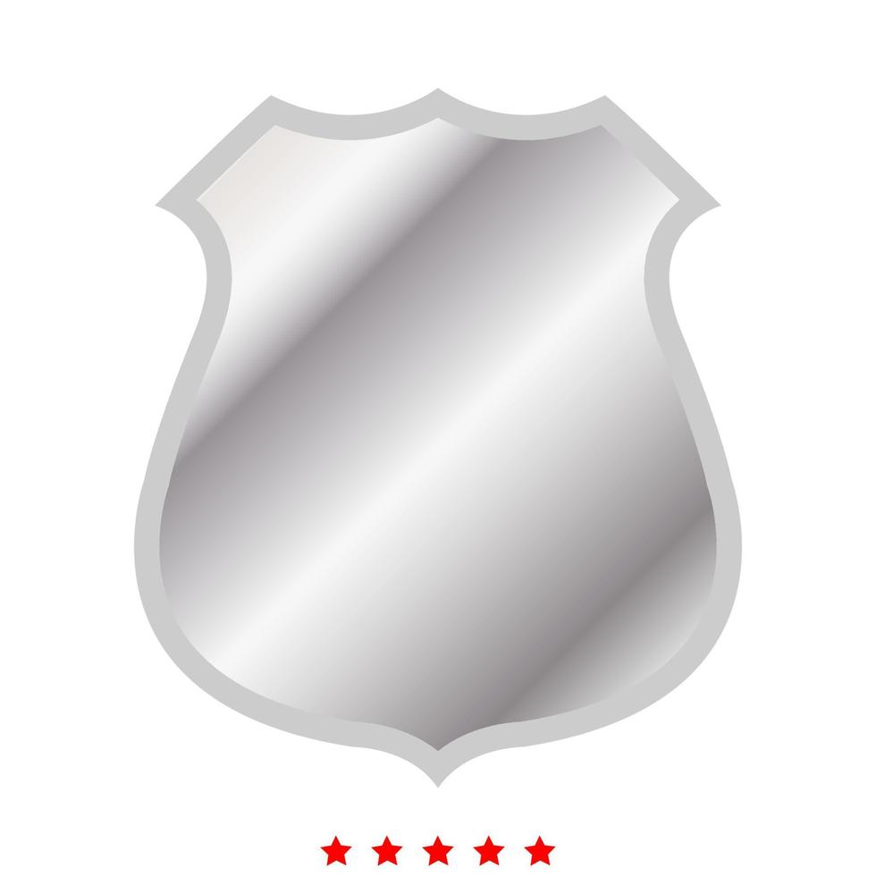 Police badge icon . Flat style vector