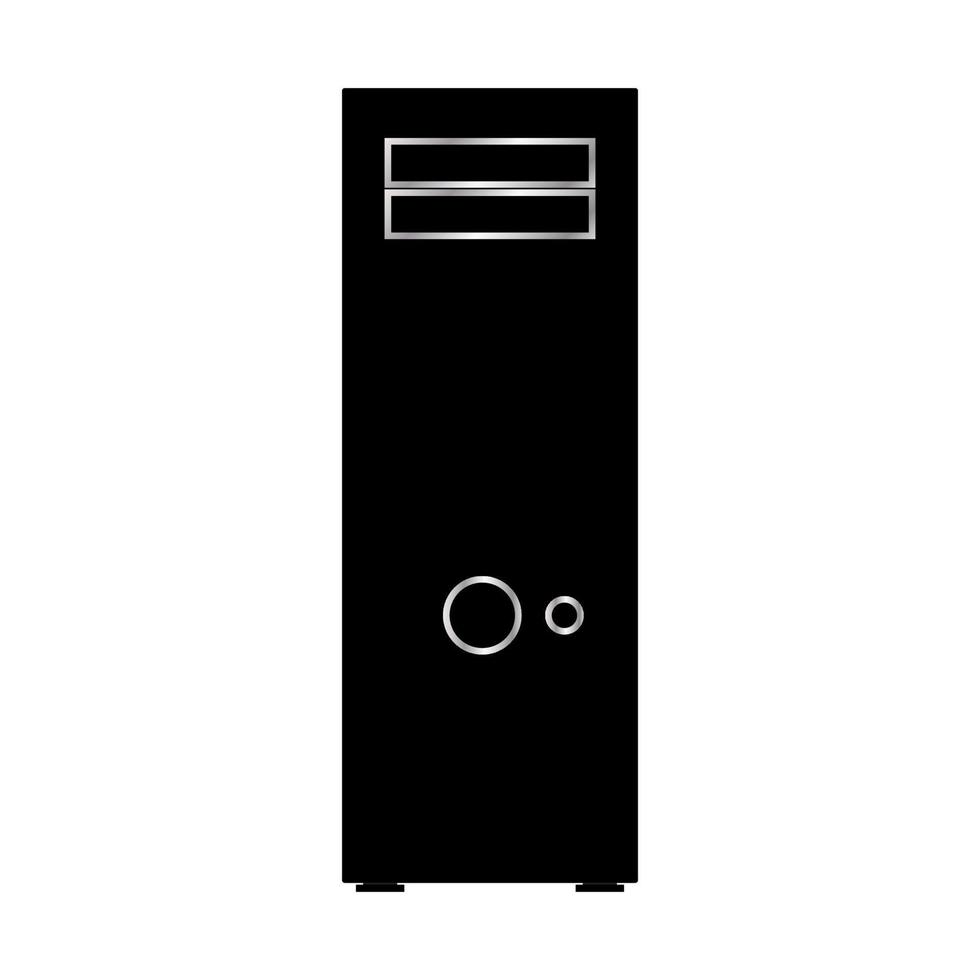 Computer case or system unit icon . Different color . vector