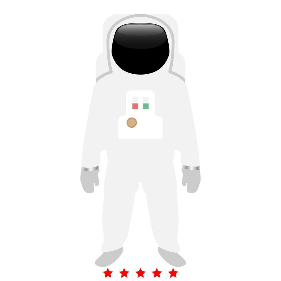 estilo de relleno de color de ilustración de icono de astronauta vector