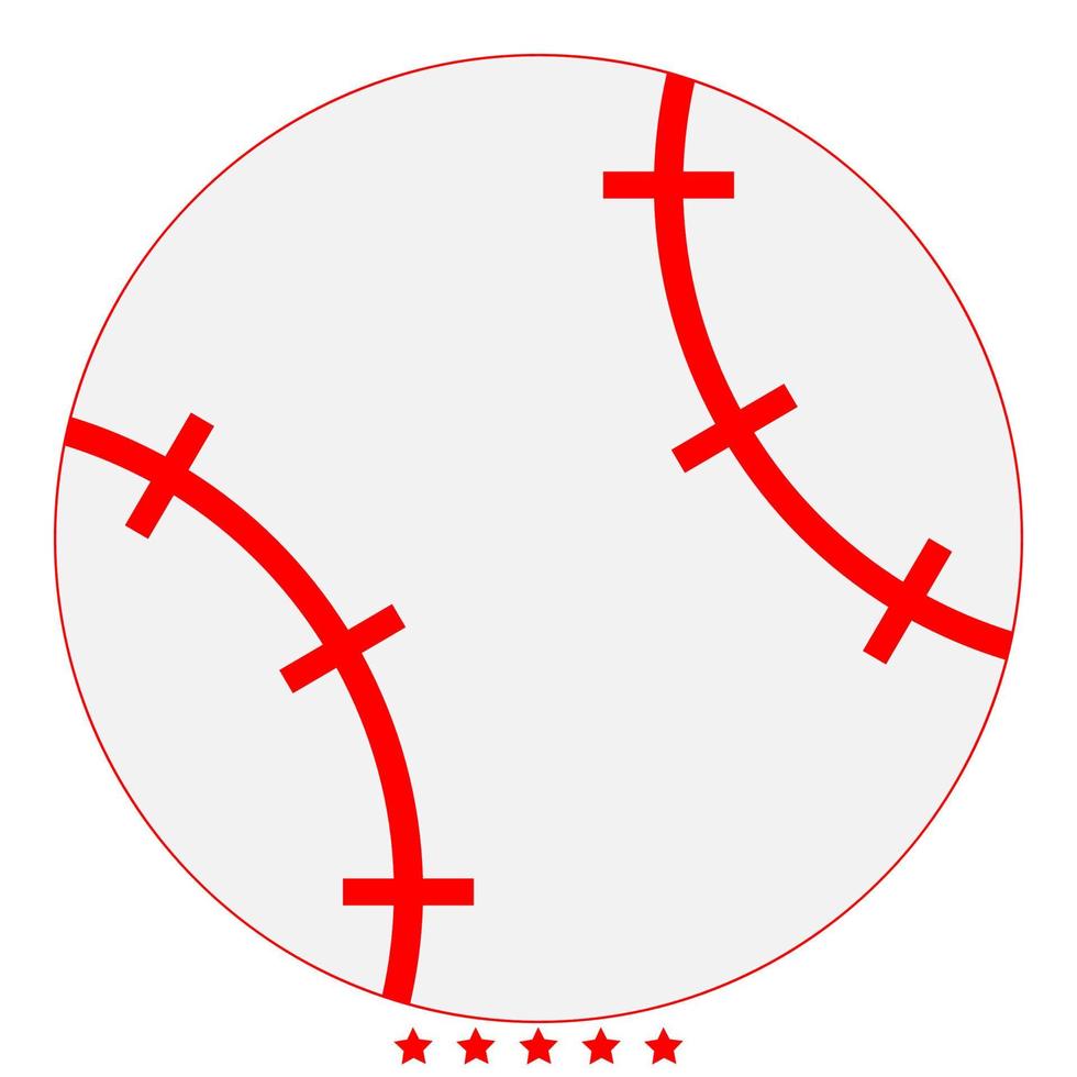 Baseball ball icon Illustration color fill style vector