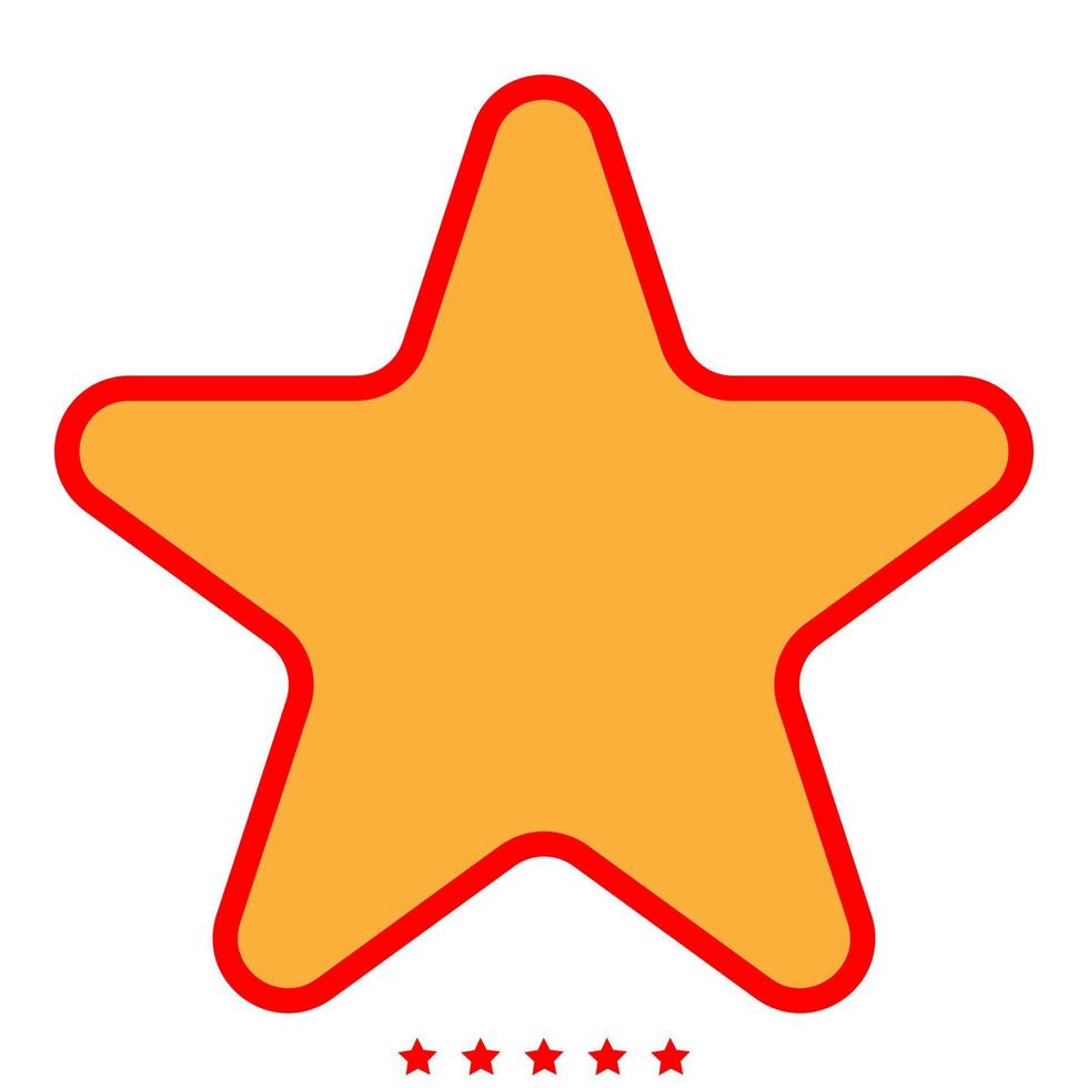 Star icon Illustration color fill style vector
