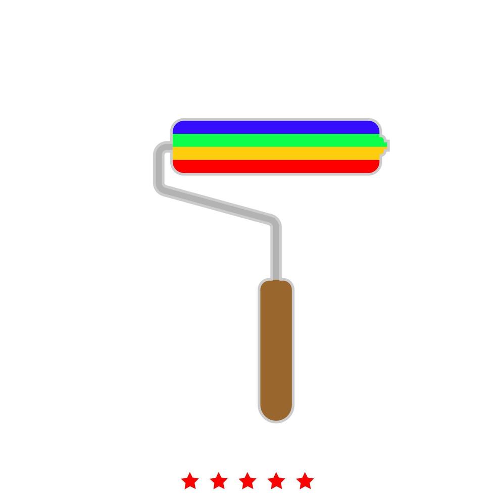 Paint roller it is icon . vector