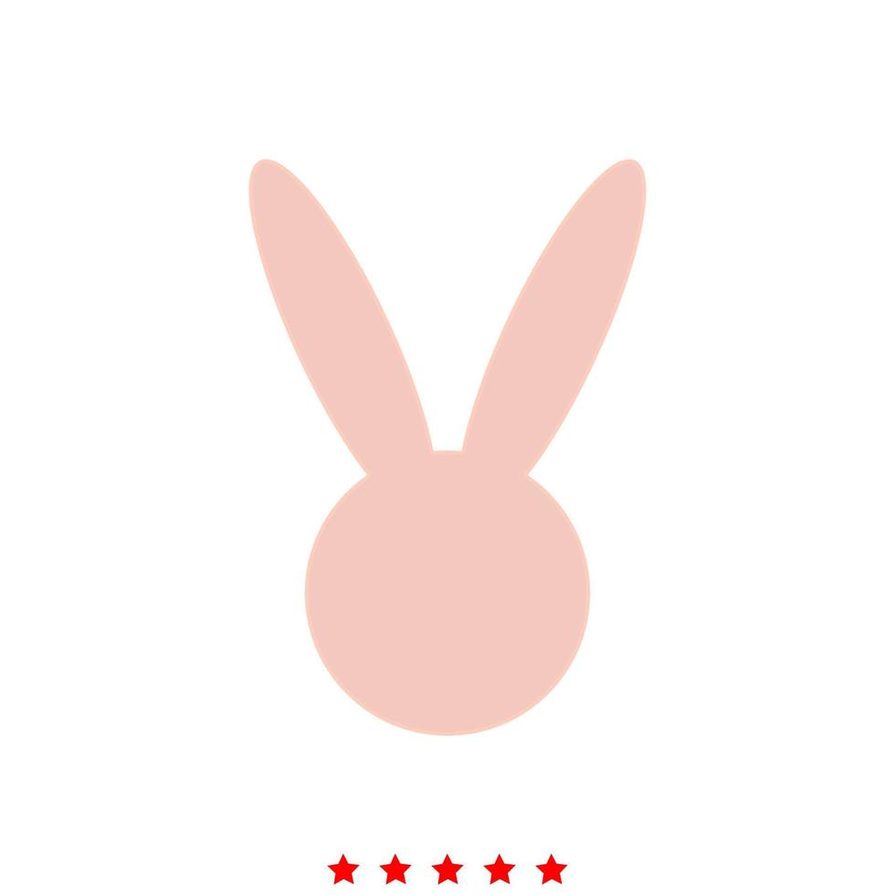 Hare or rabbit head it is icon . vector