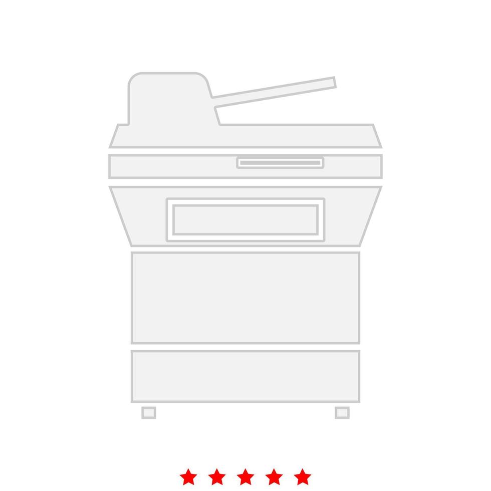 Multifunction printer or automatic copier icon . vector