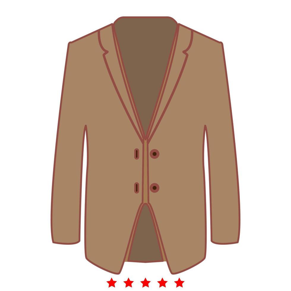 Business suit icon . Flat style vector