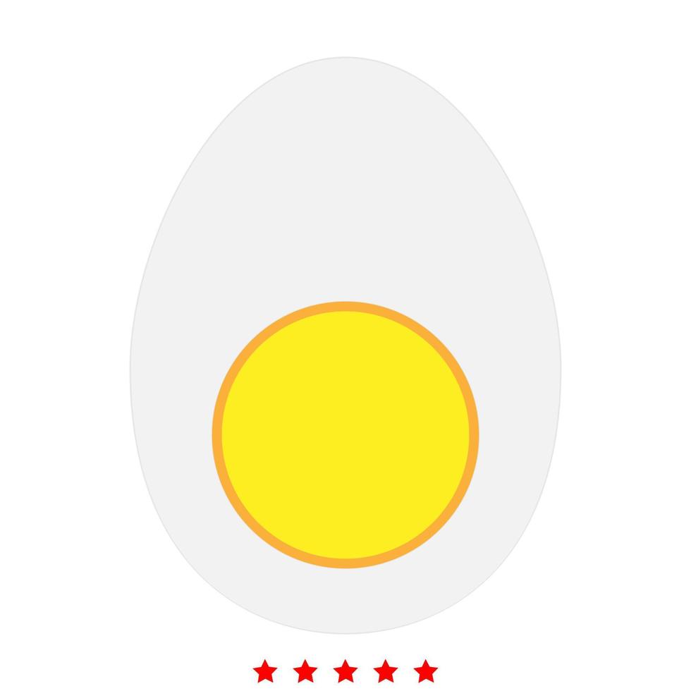 Piece egg icon . Flat style vector