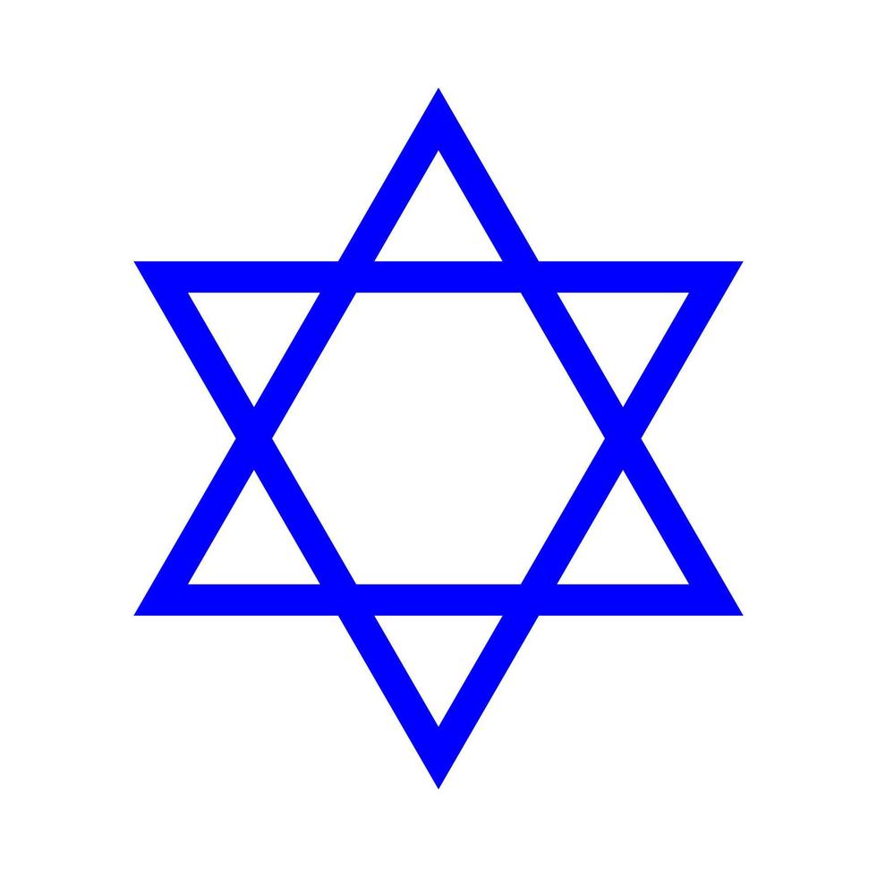 Jewish star of David icon . Different color . vector