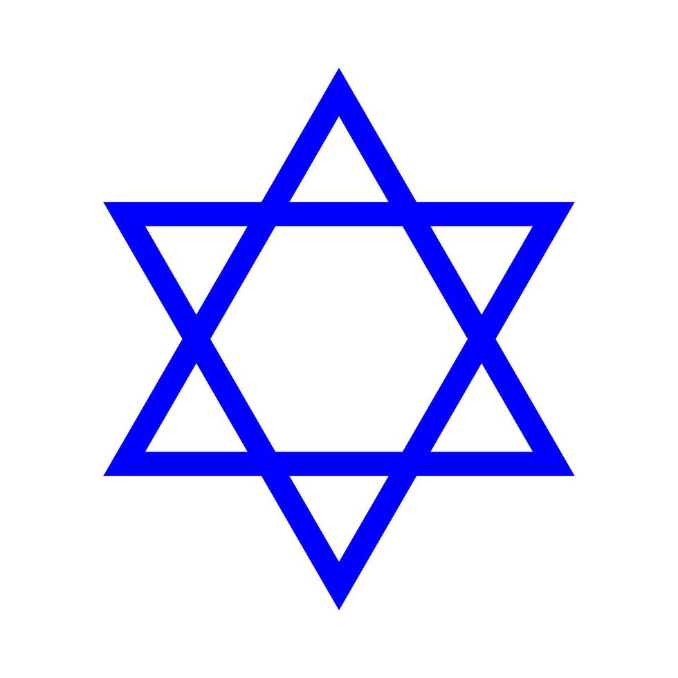 Jewish star of David icon . Different color . vector