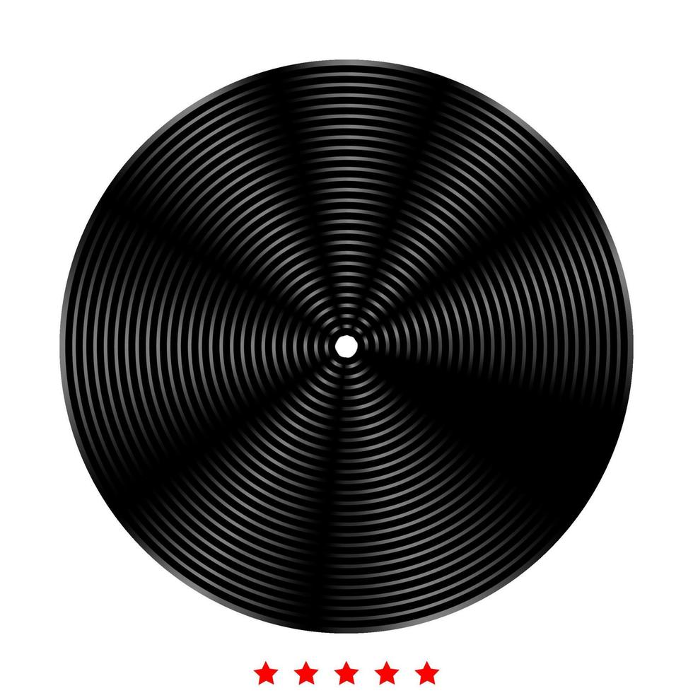 Vinyl record. Retro sound carrier icon . vector