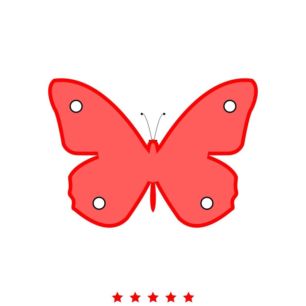Butterfly it is icon . vector