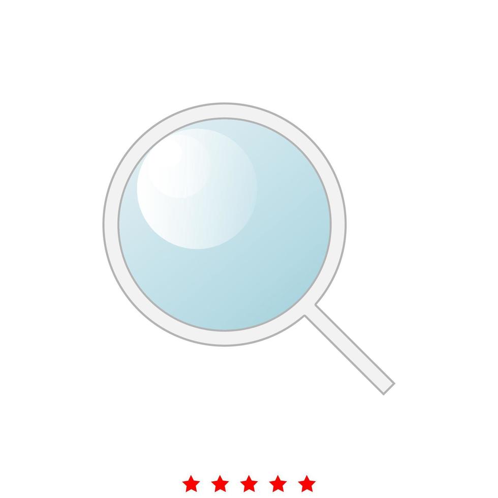 Magnifying glass or loupe it is icon . vector