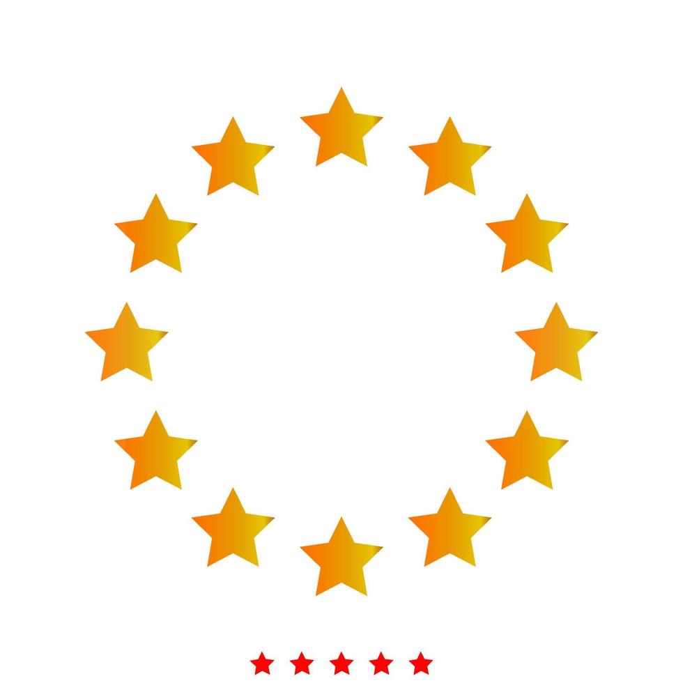 Stars in circle it is icon . vector