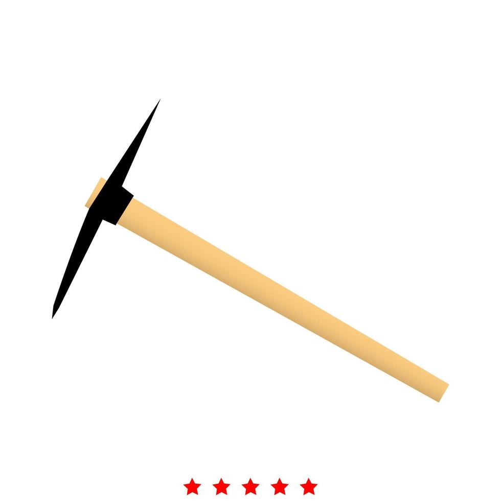 Pickaxe icon . Flat style vector