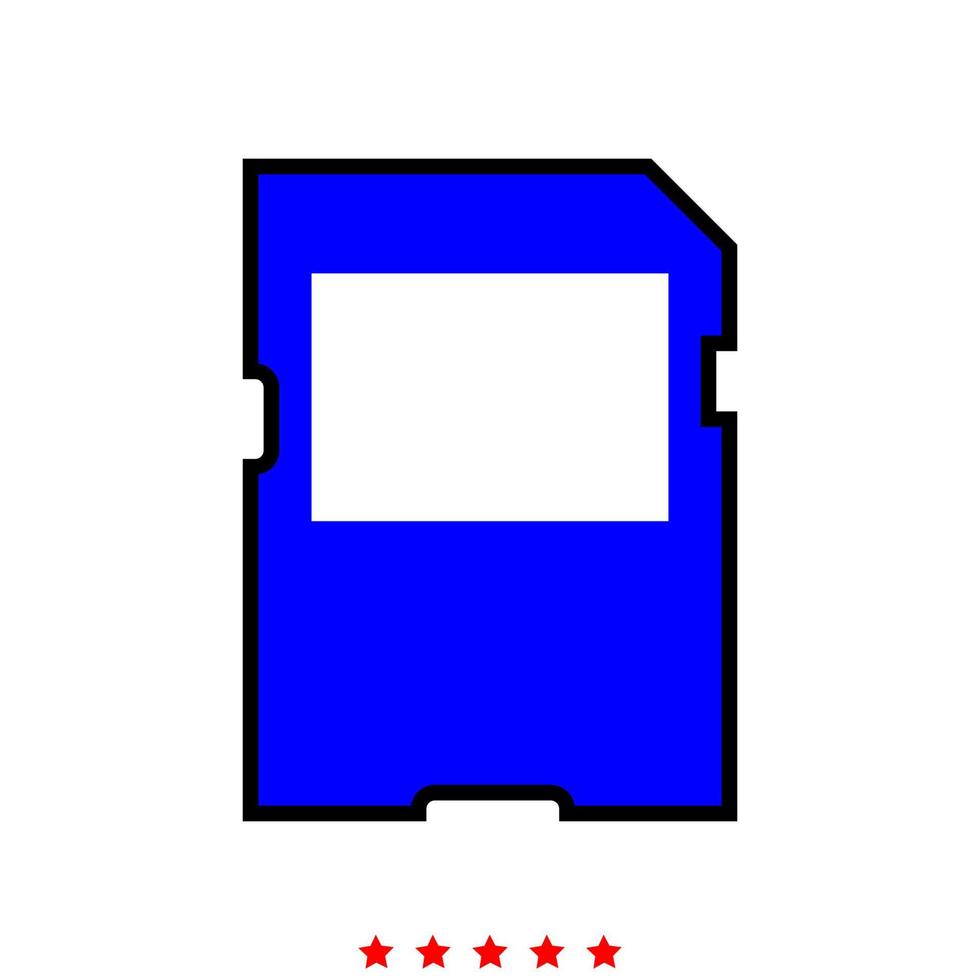 Memory card it is icon . vector