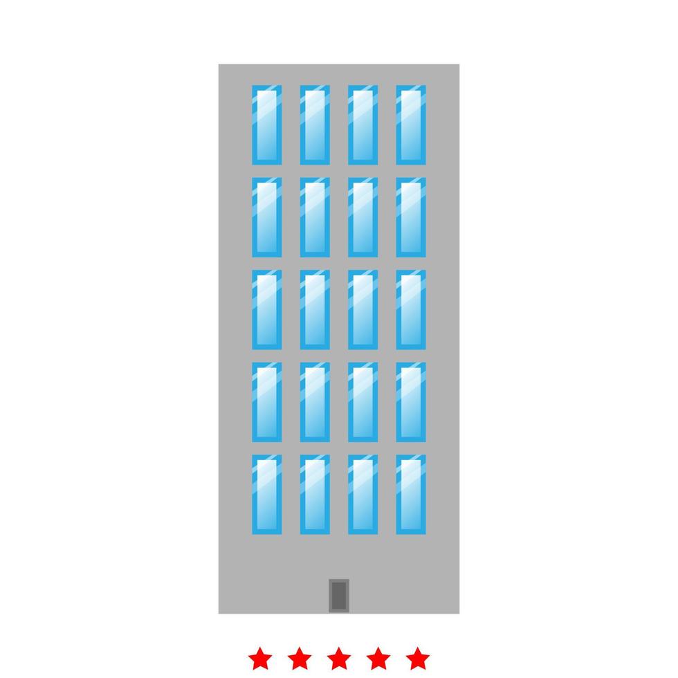 Sky tower building icon . Flat style vector