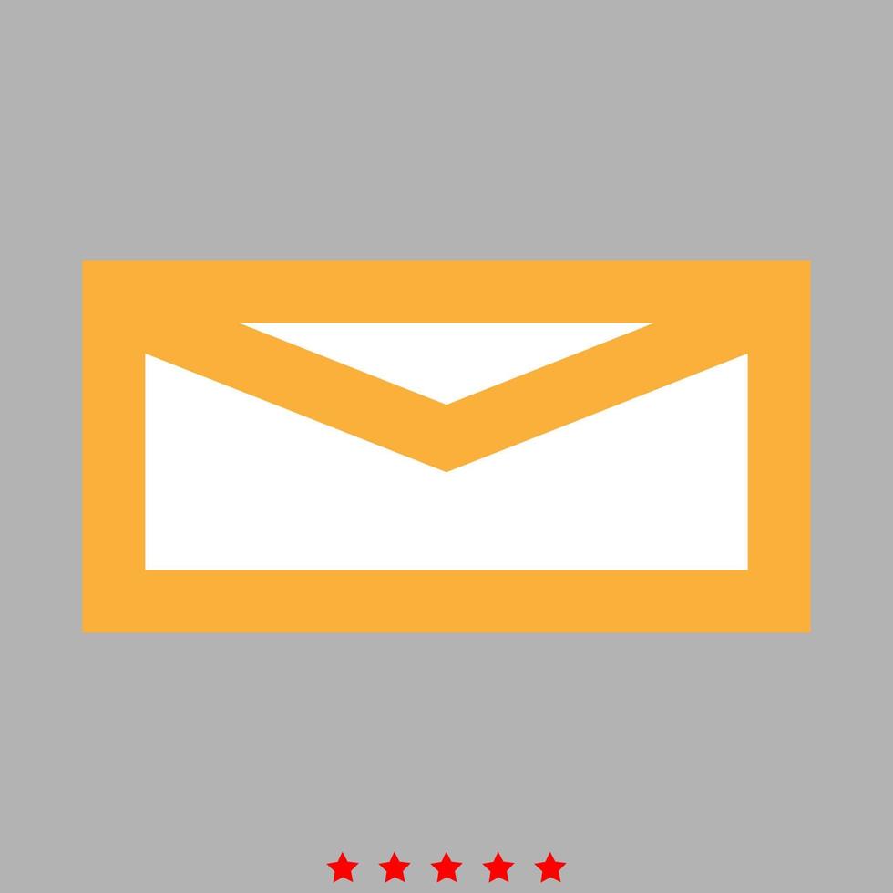 Mail icon . Flat style vector