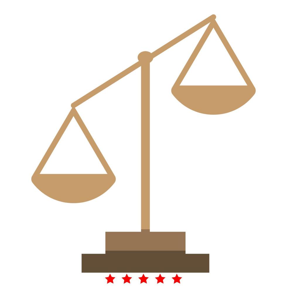 Law scale icon Illustration color fill style vector
