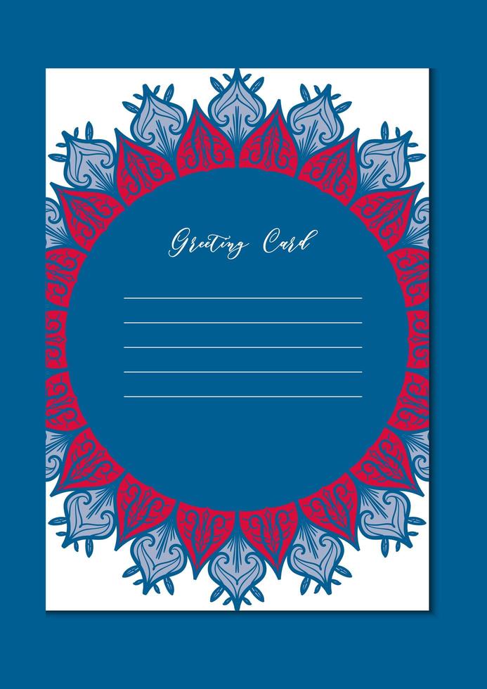 Mandala vintage template card vector