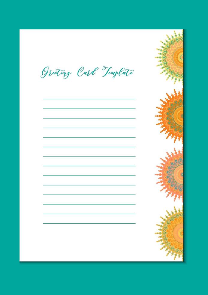 Mandala vintage template card vector