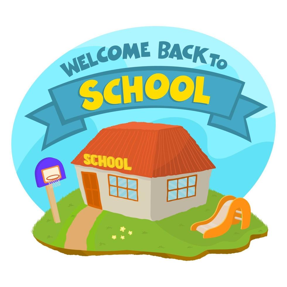 Back to school design on school background vector