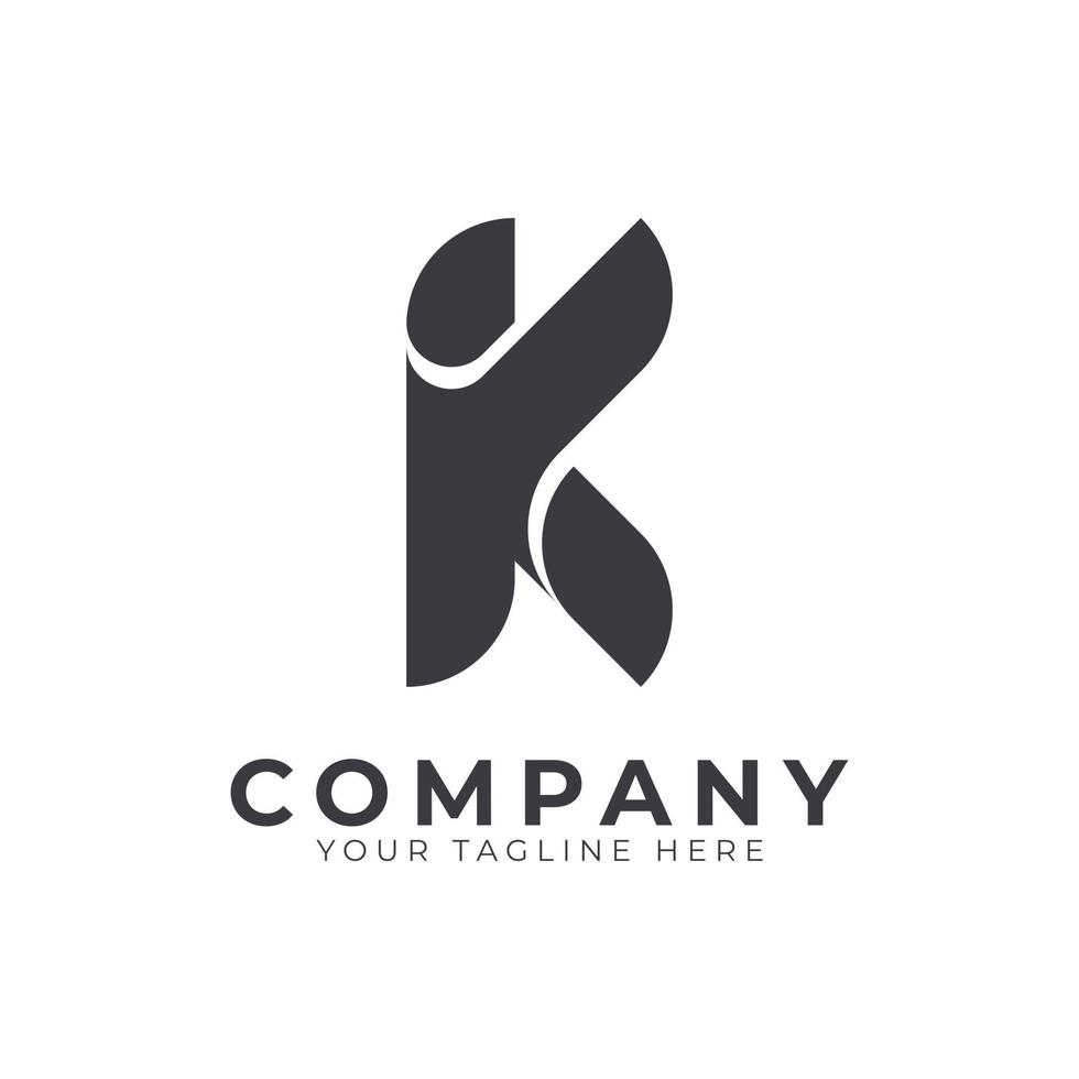 Creative Abstract Initial Letter K Logo Modern and Elegant. Black Geometric Shape Arrow Style. Usable for Business and Branding Logos. Flat Vector Logo Design Ideas Template Element. Eps10 Vector