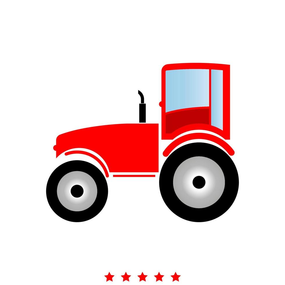 Tractor it is icon . vector