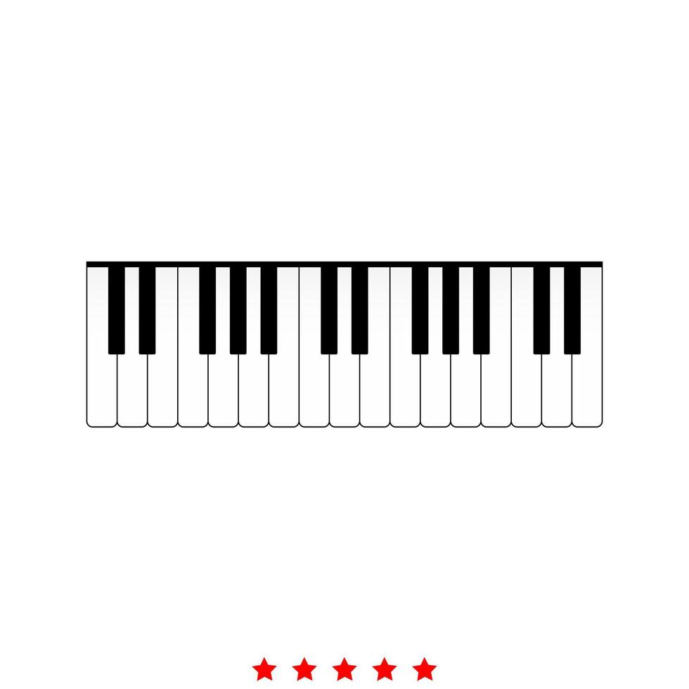 teclas de piano es icono. vector