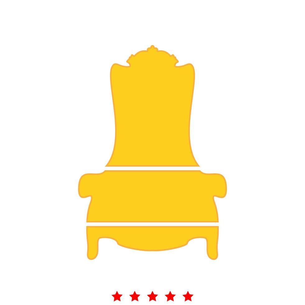 Throne it is icon . vector