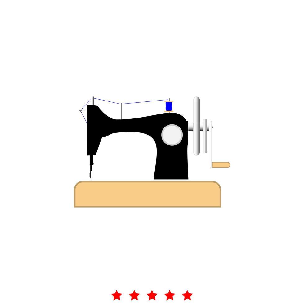 Sewing machine it is icon . vector