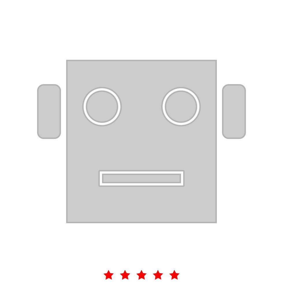 Robot head it is icon . vector
