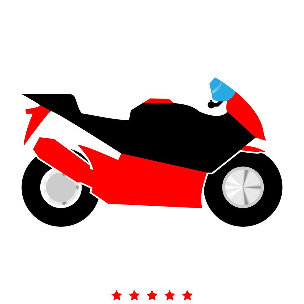 Motorcycle icon . Flat style vector