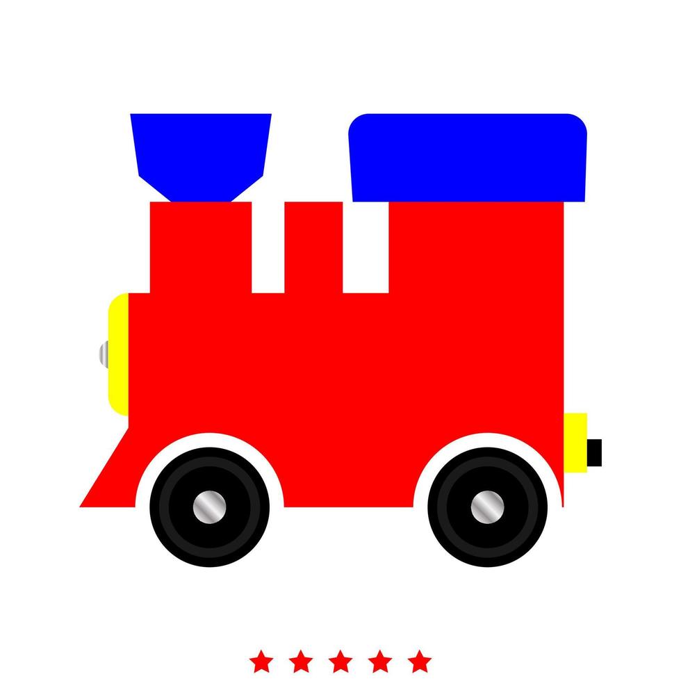 Steam locomotive - train icon . Flat style vector