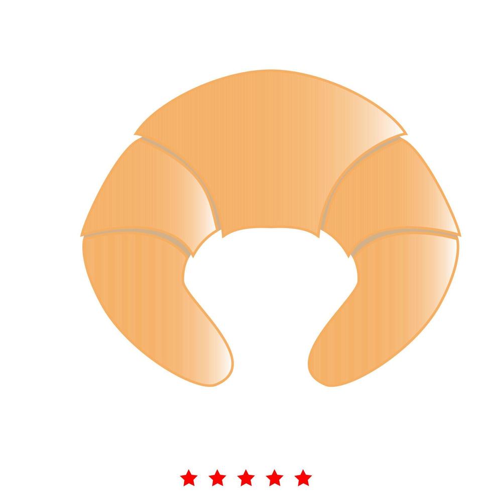 Croissant icon . Flat style vector