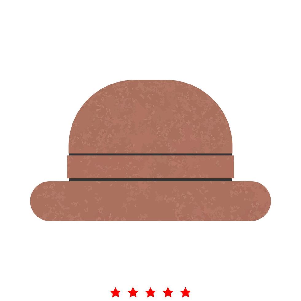 Vintage top hat icon . Flat style vector