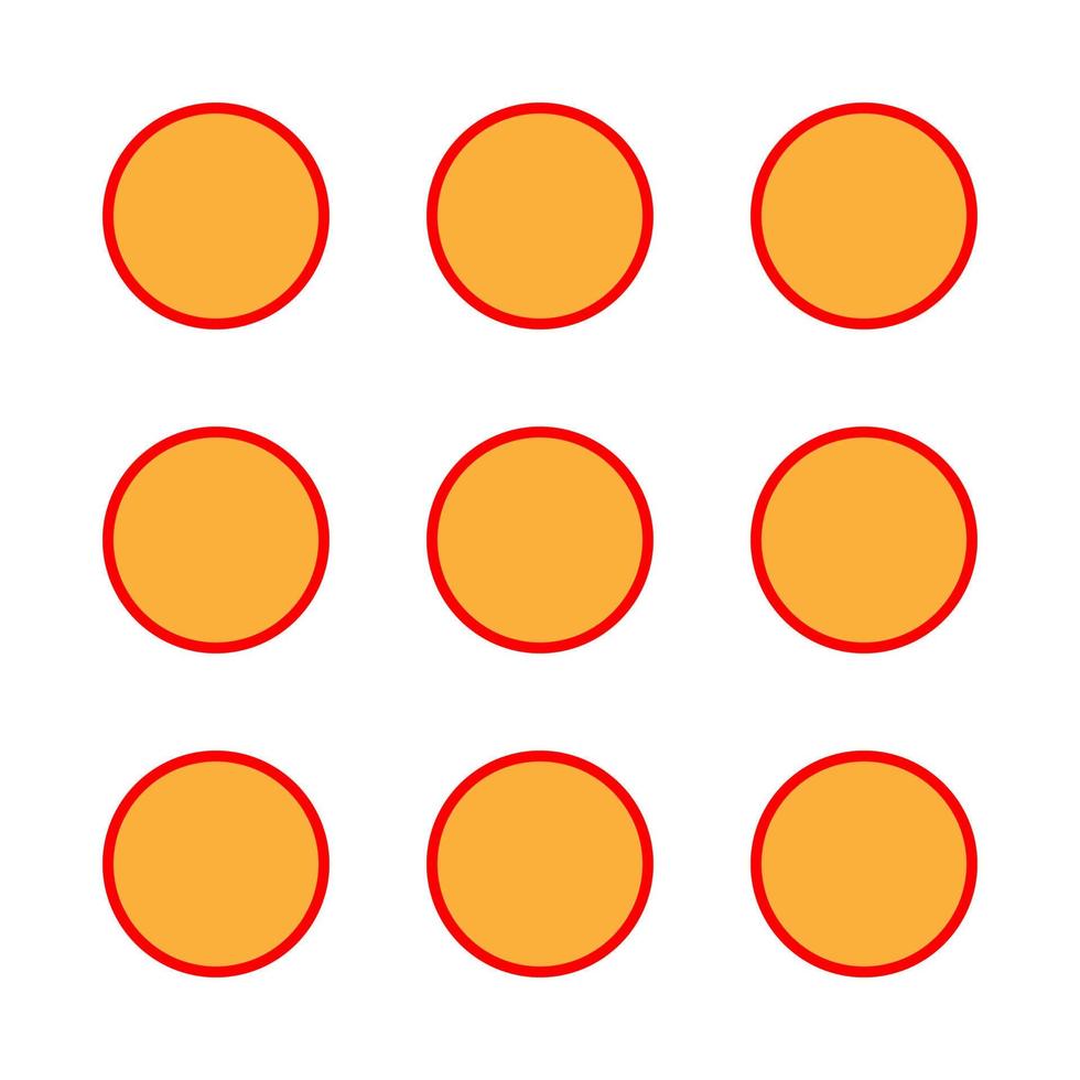 Dial button icon . Different color . vector