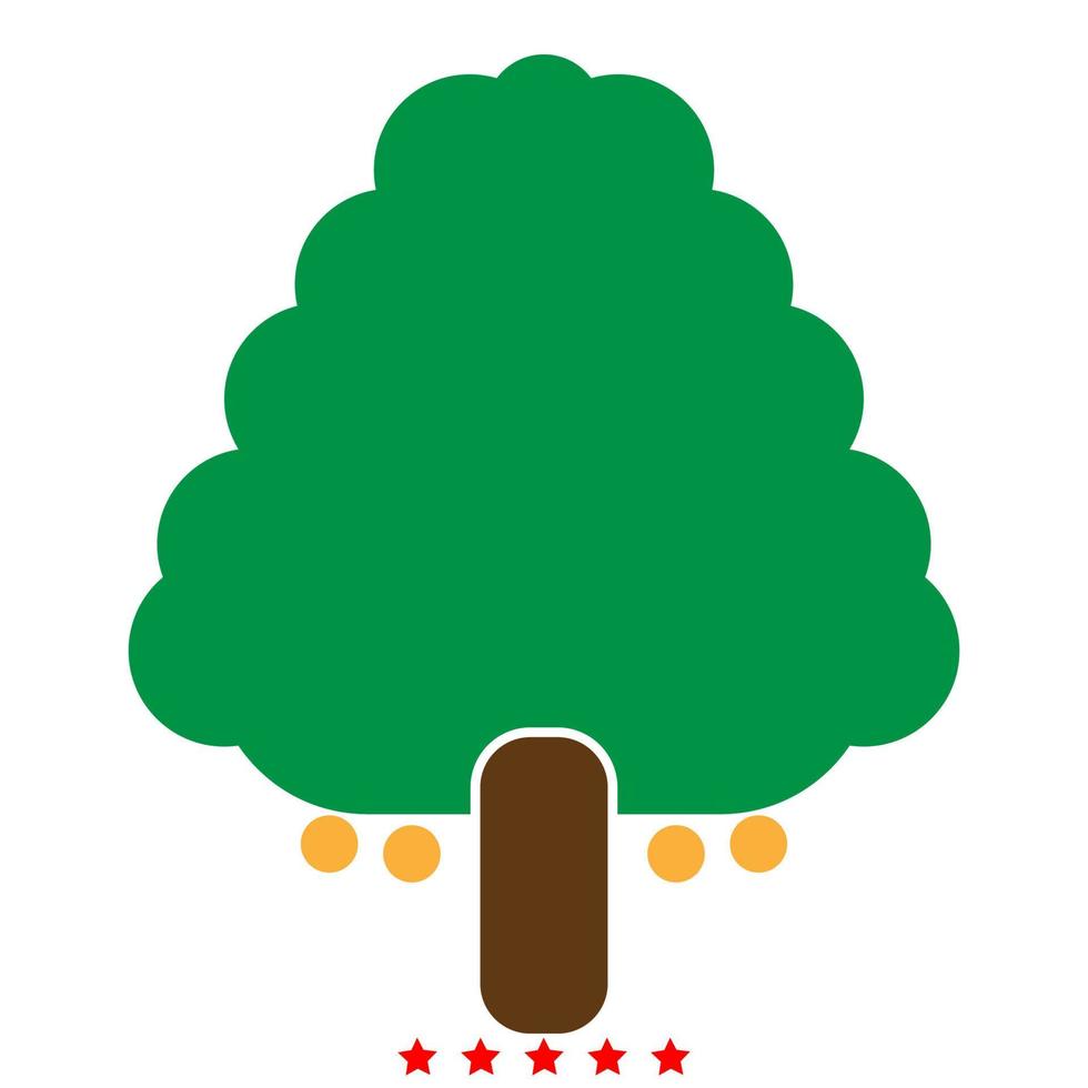 Fruit tree icon Illustration color fill style vector