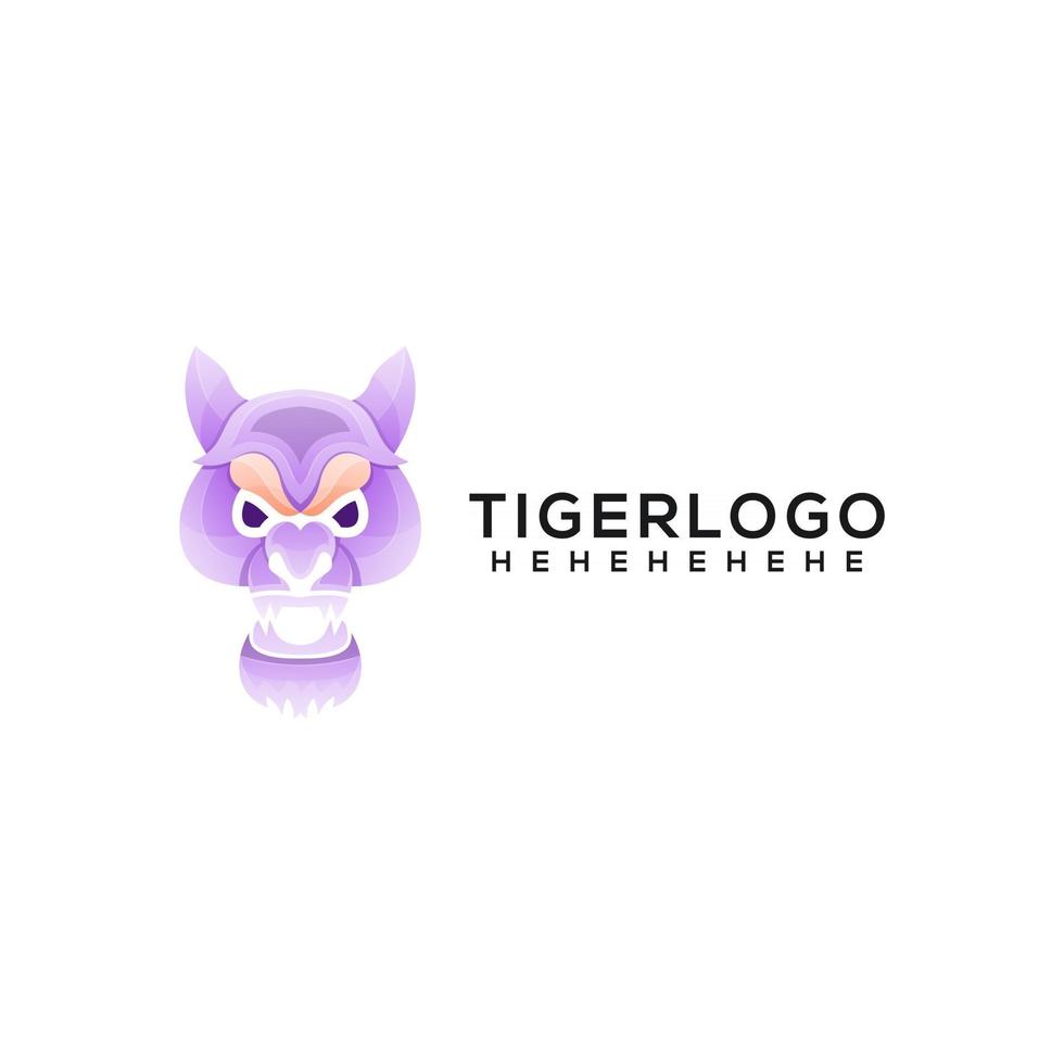 tiger colorful logo design vector