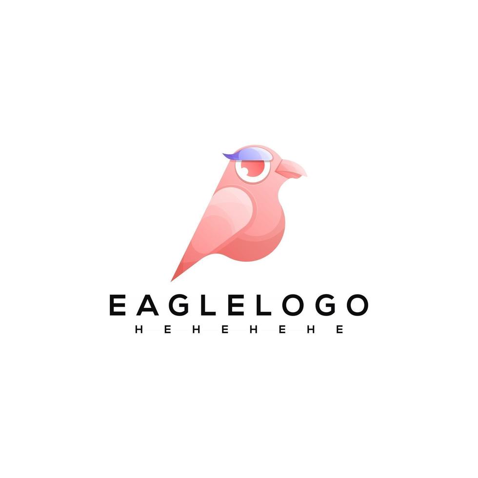 Ilustración de diseño de logotipo de águila colorida vector