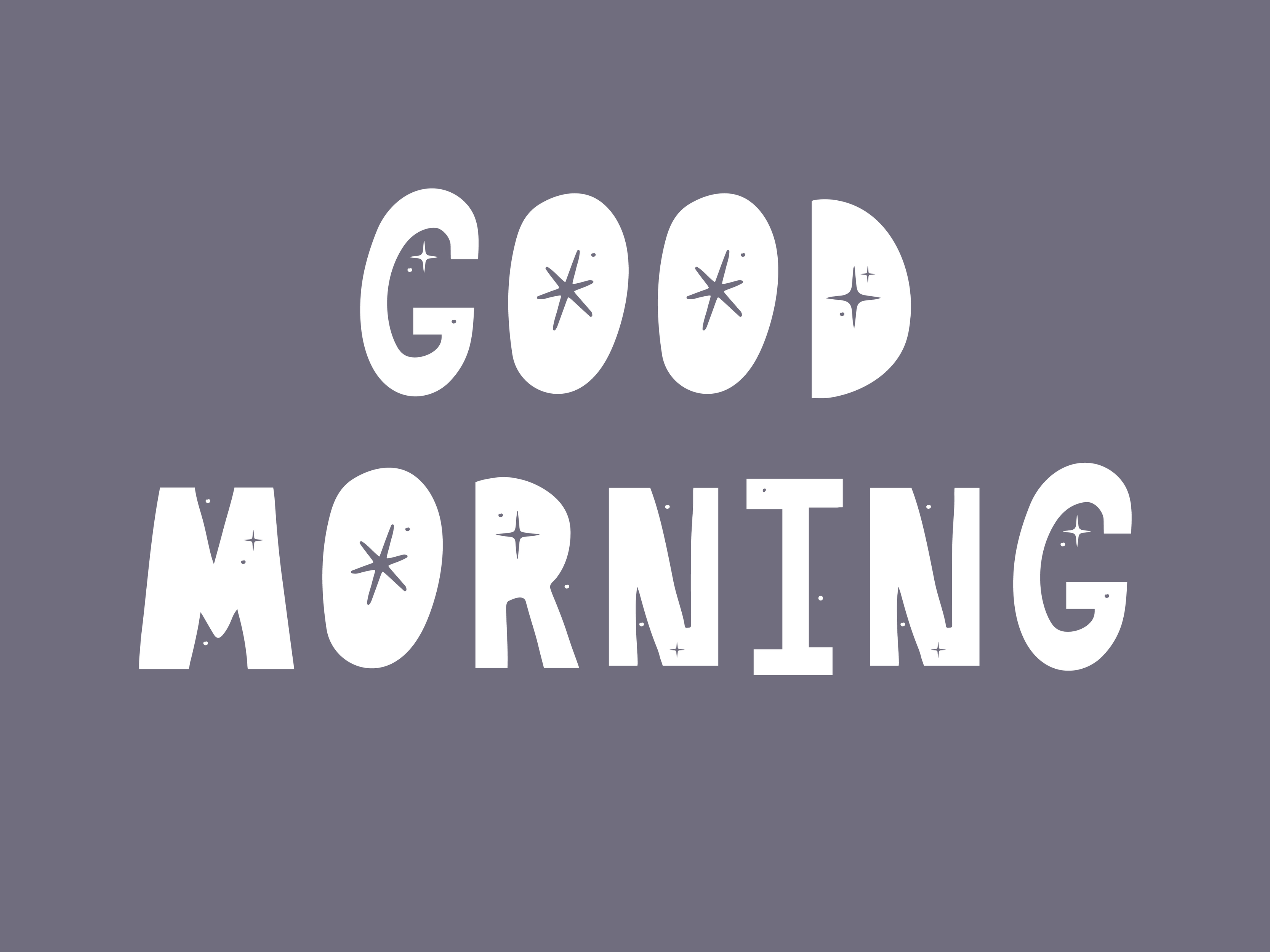 good morning, hand lettering text, handmade calligraphy, vector