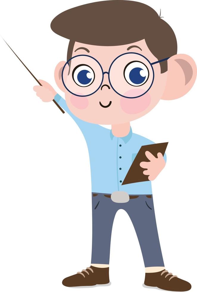 Kindergarten Preschool kid Dressed as college professor vector