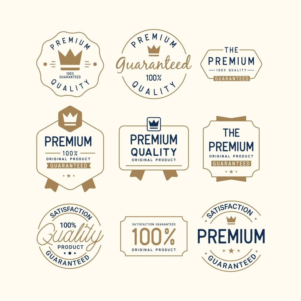 premium quality authentic label design concept vector