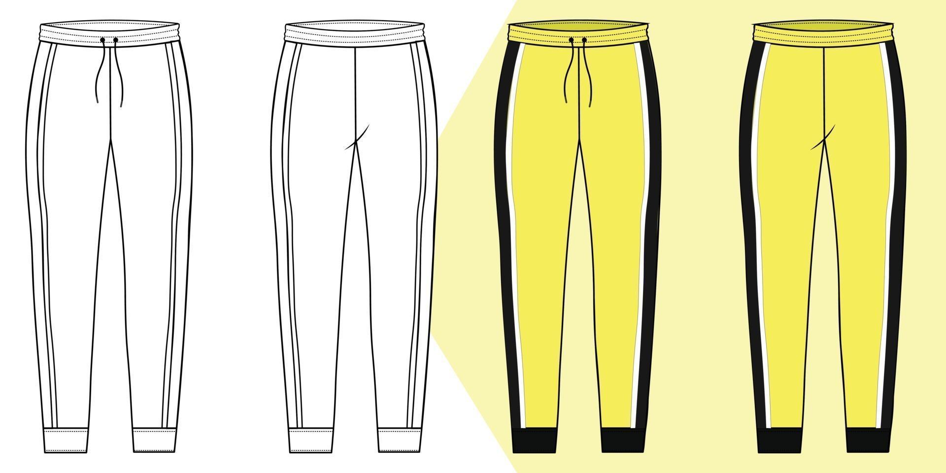 pantalón de chándal de hombre con corte lateral y cosido vector