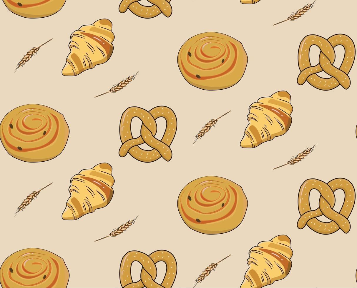 Seamless pattern with cakes. Baking in a bakery vector