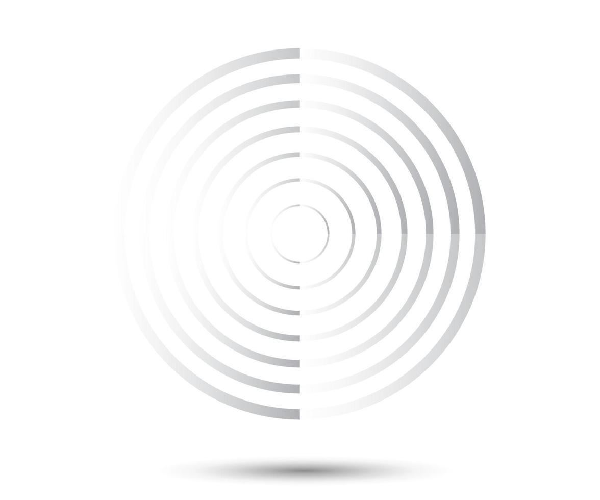 Abstract Lines in Circle Form. Geometric shape, Striped Spiral vector