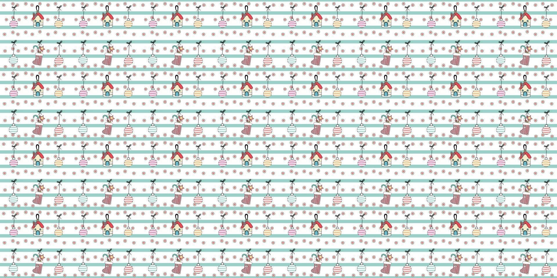 Christmas patterns designed in doodle style in bright colors vector