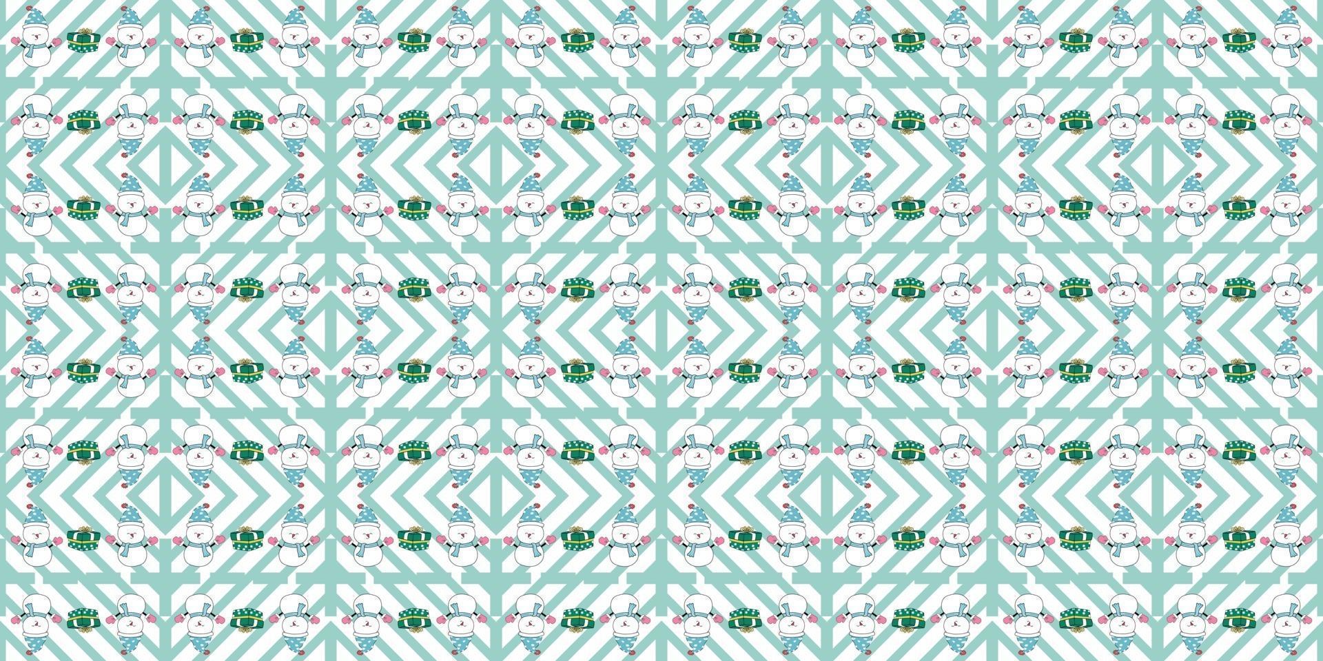 Christmas patterns designed in doodle style in bright colors vector