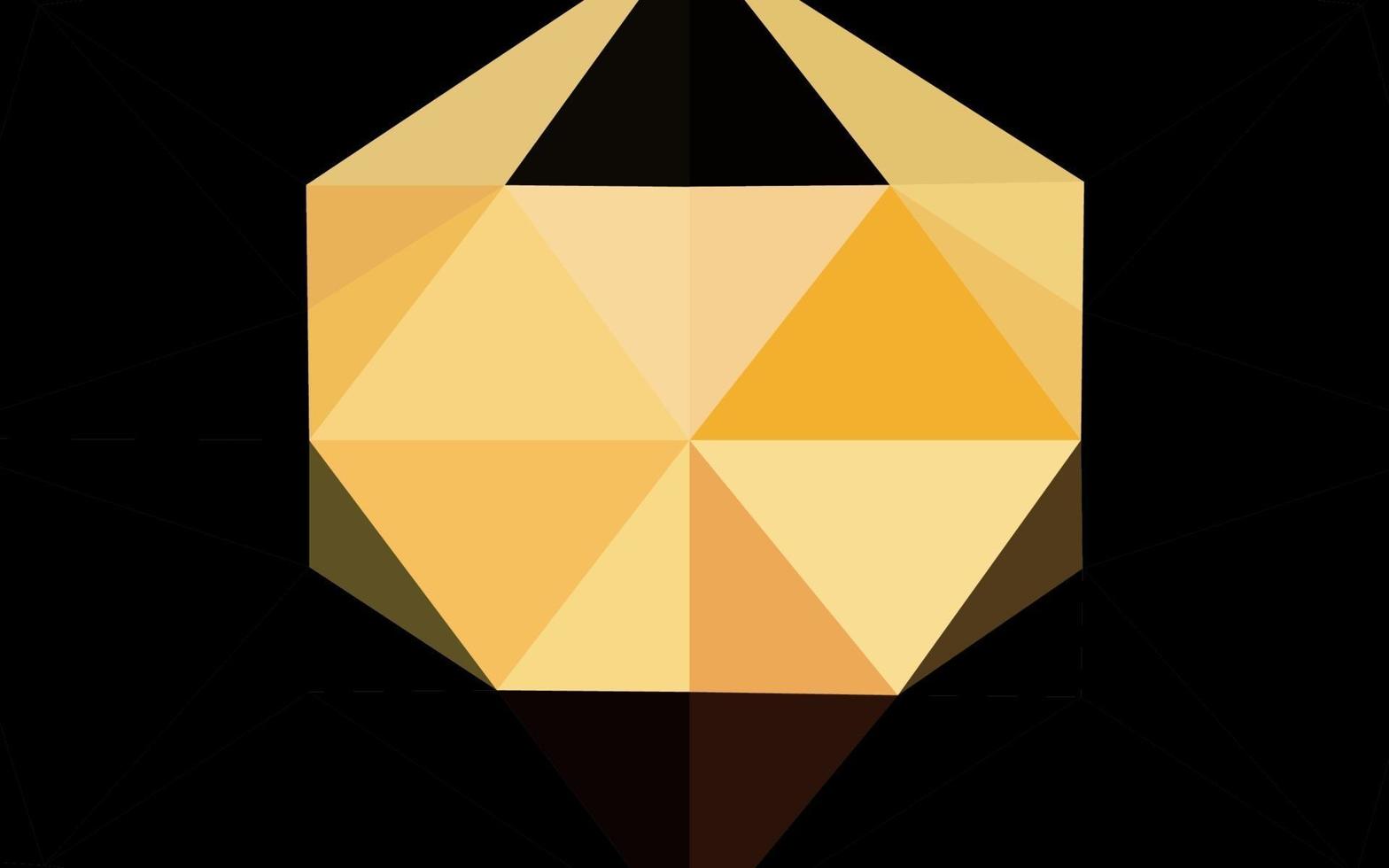 Dark Orange vector shining hexagonal background.