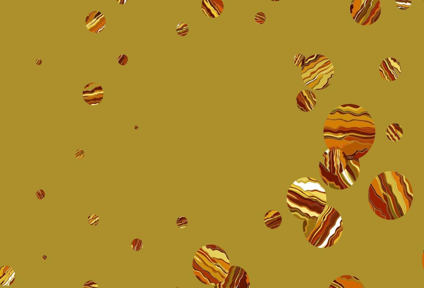 Light yellow, orange vector background with bubbles.