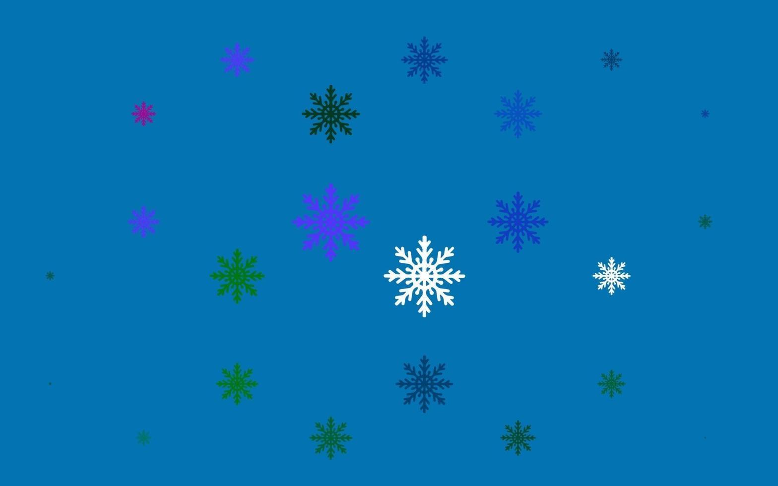 Light Multicolor, Rainbow vector template with ice snowflakes.